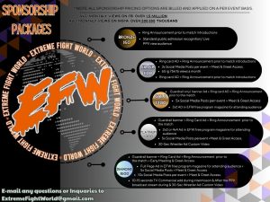 EFW Sponsorship Package Extreme Fight World Sponsorship: Platinum Package